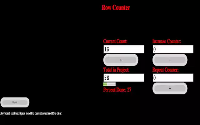 Row Counterin Chrome with by OffiDocs for office