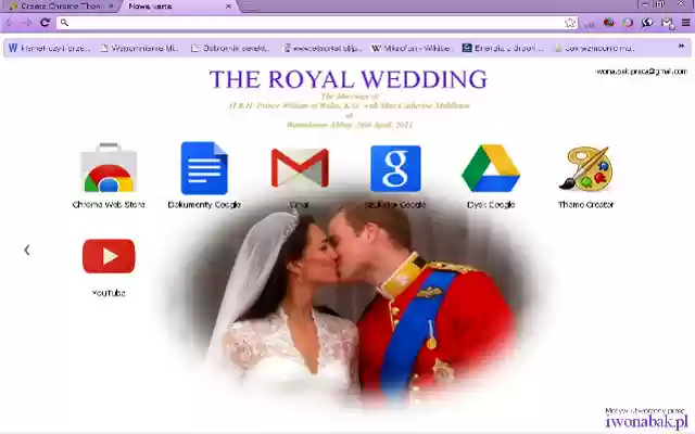 Royal Wedding  from Chrome web store to be run with OffiDocs Chromium online