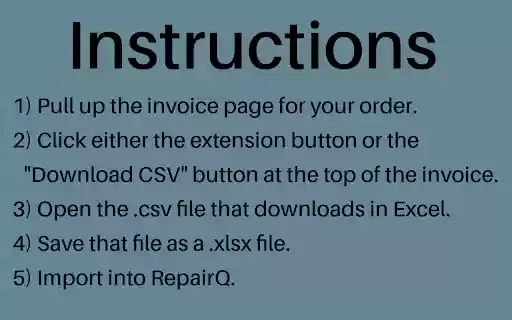RQ Order Converter  from Chrome web store to be run with OffiDocs Chromium online