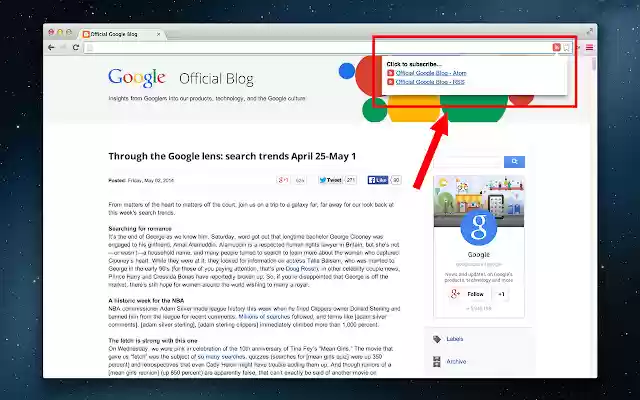 RSS Subscription Extension, Reader  from Chrome web store to be run with OffiDocs Chromium online