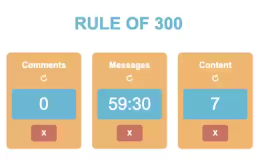Rule of 300 Counter  from Chrome web store to be run with OffiDocs Chromium online