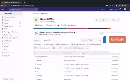 RunCode Cloud Development Environment  from Chrome web store to be run with OffiDocs Chromium online