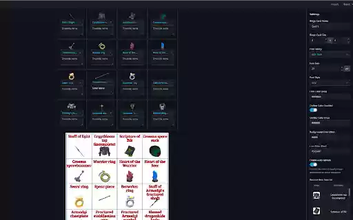 Runescape Bingo Creater  from Chrome web store to be run with OffiDocs Chromium online