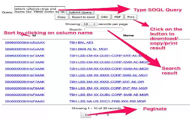 Run Force.com SOQL Paginated  from Chrome web store to be run with OffiDocs Chromium online