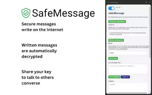 SafeMessage  from Chrome web store to be run with OffiDocs Chromium online