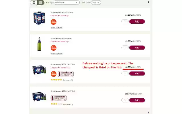 SainsburysCheapSort from Chrome web store to be run with OffiDocs Chromium online SainsburysCheapSort from Chrome web store to be run with OffiDocs Chromium online