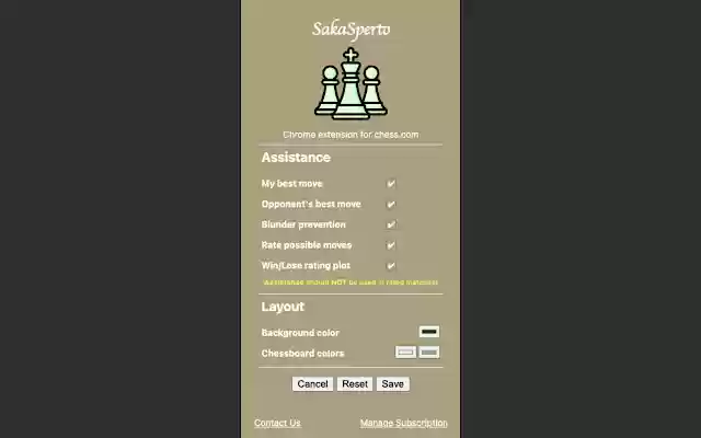 SakaSperto: Your Personal Chess Assistant  from Chrome web store to be run with OffiDocs Chromium online