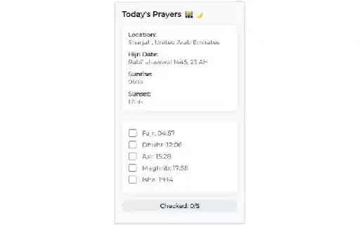 Salah Tracker: Your daily prayer companion  from Chrome web store to be run with OffiDocs Chromium online