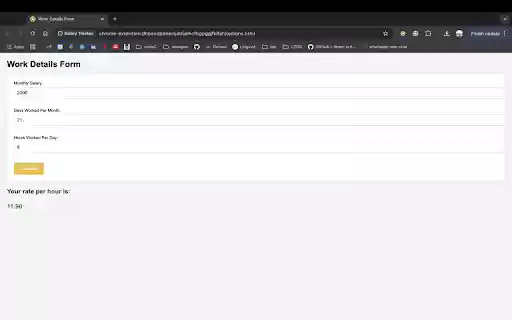 Salary Tracker  from Chrome web store to be run with OffiDocs Chromium online
