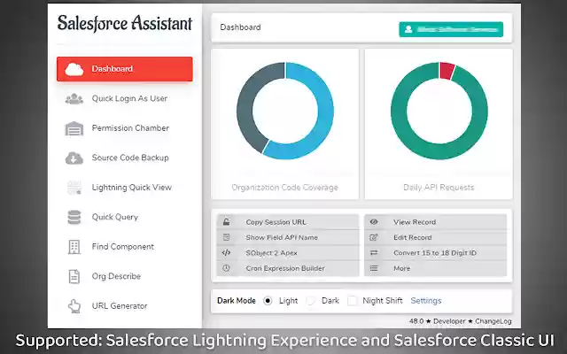 Salesforce Assistant  from Chrome web store to be run with OffiDocs Chromium online