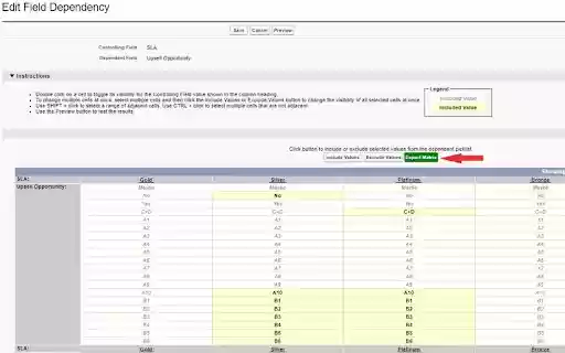 Salesforce Dependent Picklist Matrix Export/Import  from Chrome web store to be run with OffiDocs Chromium online