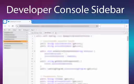 Salesforce Developer Console Sidebar  from Chrome web store to be run with OffiDocs Chromium online