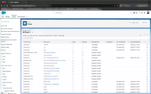 Salesforce Flow List Search  from Chrome web store to be run with OffiDocs Chromium online