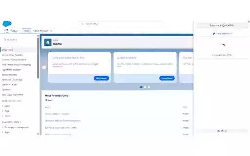 Salesforce QuickField  from Chrome web store to be run with OffiDocs Chromium online