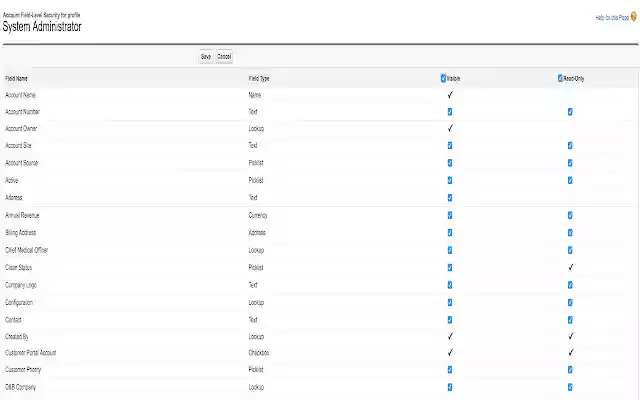 Salesforce select all function for FLS setup  from Chrome web store to be run with OffiDocs Chromium online
