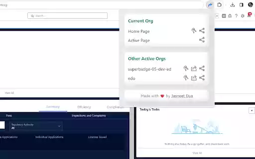Salesforce Share  from Chrome web store to be run with OffiDocs Chromium online