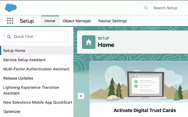 Salesforce smart setup navigation  from Chrome web store to be run with OffiDocs Chromium online