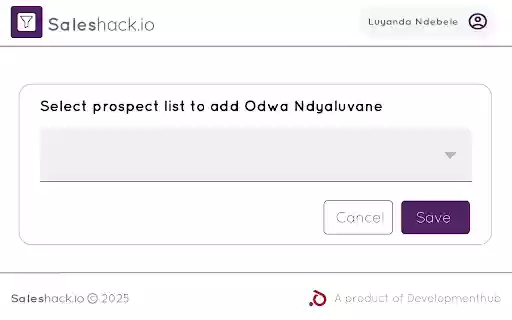 Saleshack.io Extension  from Chrome web store to be run with OffiDocs Chromium online