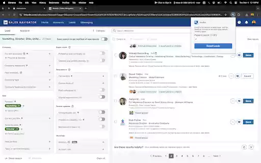 SalesNav Exporter  from Chrome web store to be run with OffiDocs Chromium online