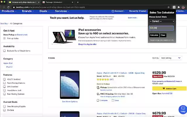 Sales Tax Calculator  from Chrome web store to be run with OffiDocs Chromium online