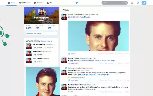 Same Picture of Dave Coulier  from Chrome web store to be run with OffiDocs Chromium online