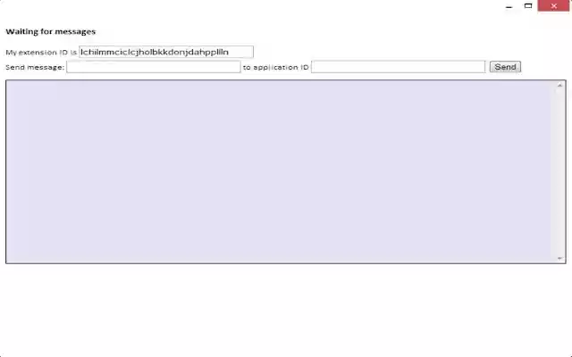Sample Messaging extension  from Chrome web store to be run with OffiDocs Chromium online