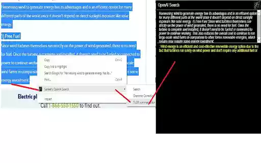 Sankets OpenAI Search  from Chrome web store to be run with OffiDocs Chromium online