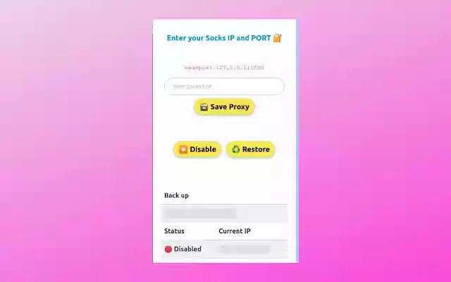 San Proxy  from Chrome web store to be run with OffiDocs Chromium online