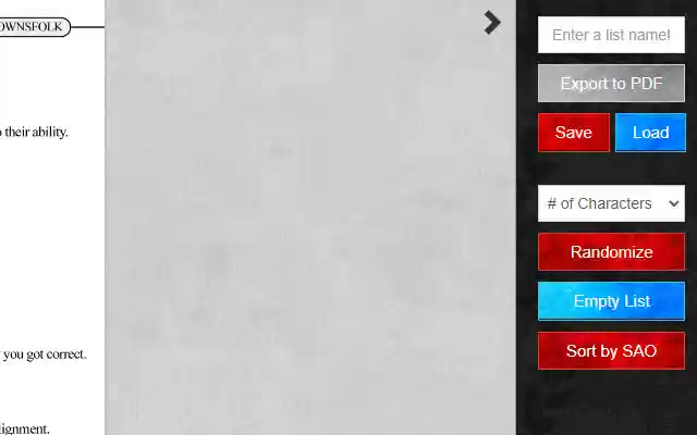 SAO Sorter from Chrome web store to be run with OffiDocs Chromium online SAO Sorter from Chrome web store to be run with OffiDocs Chromium online