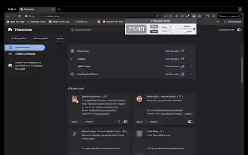 Saschas Pomodoro  from Chrome web store to be run with OffiDocs Chromium online