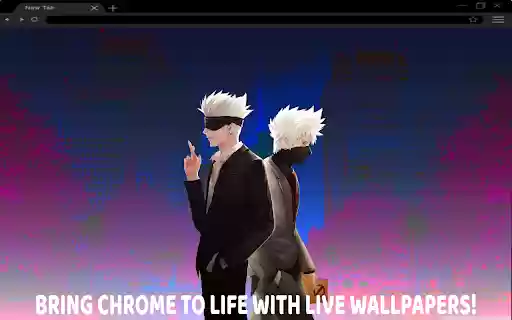 Satoru Gojo Kakashi Live Wallpaper  from Chrome web store to be run with OffiDocs Chromium online