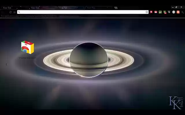 Tema Saturno di Cassini dal web store di Chrome da eseguire con OffiDocs Chromium online