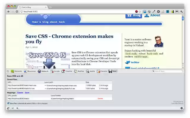 Save CSS  from Chrome web store to be run with OffiDocs Chromium online
