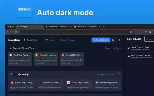 SavedTabs A better new tab and start page  from Chrome web store to be run with OffiDocs Chromium online