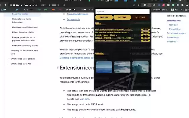 SaveForLater  from Chrome web store to be run with OffiDocs Chromium online