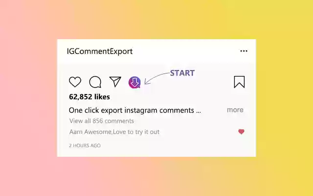 Save IG Comment Export Instagram Comments  from Chrome web store to be run with OffiDocs Chromium online