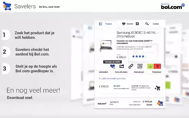 Savelers App voor Bol.com  from Chrome web store to be run with OffiDocs Chromium online