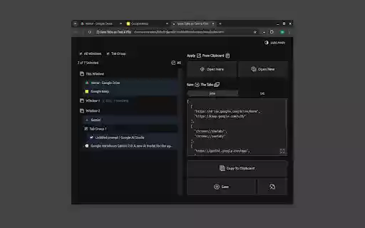 Save Tabs as Text  File  from Chrome web store to be run with OffiDocs Chromium online
