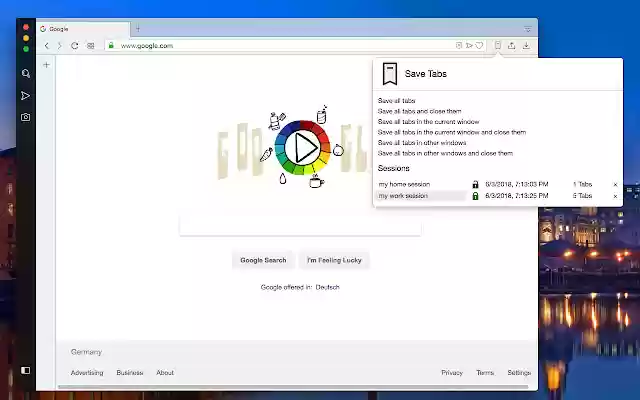 Save Tabs Browser Session Manager  from Chrome web store to be run with OffiDocs Chromium online