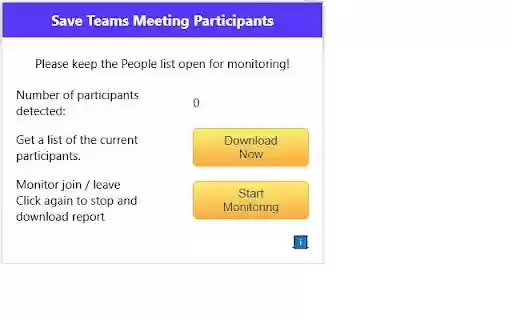 Save Teams Meeting Participants  from Chrome web store to be run with OffiDocs Chromium online