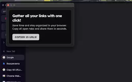 Save URLs to clipboard  from Chrome web store to be run with OffiDocs Chromium online