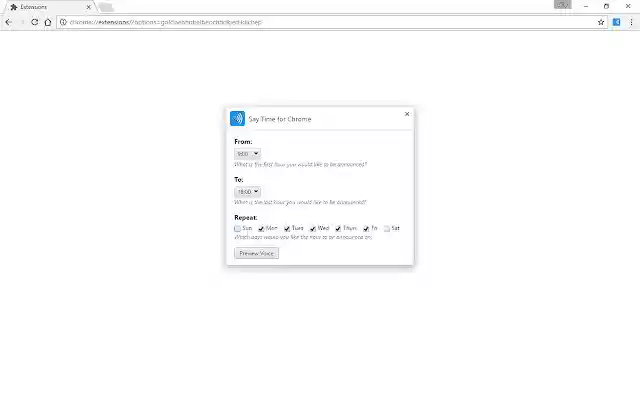 Say Time for Chrome from Chrome web store to be run with OffiDocs Chromium online Say Time for Chrome from Chrome web store to be run with OffiDocs Chromium online
