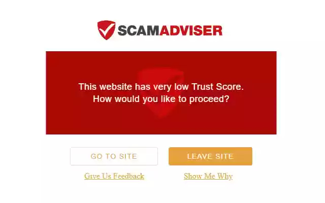 ScamAdviser  from Chrome web store to be run with OffiDocs Chromium online