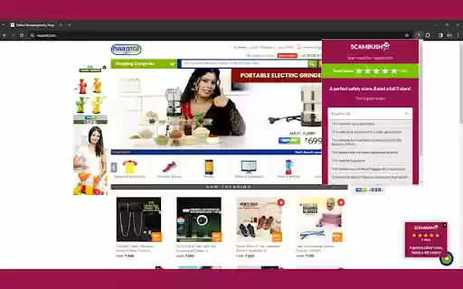Scambush  from Chrome web store to be run with OffiDocs Chromium online