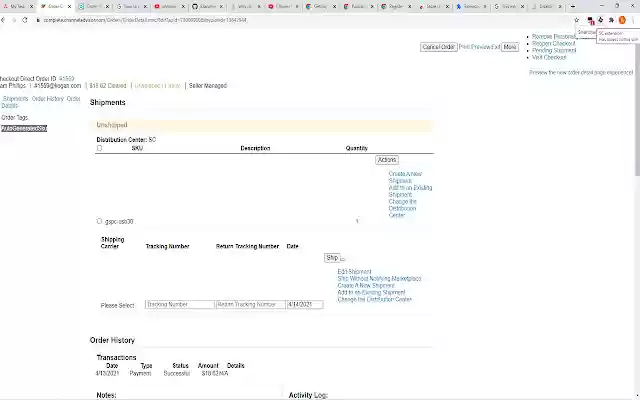 SC extension  from Chrome web store to be run with OffiDocs Chromium online