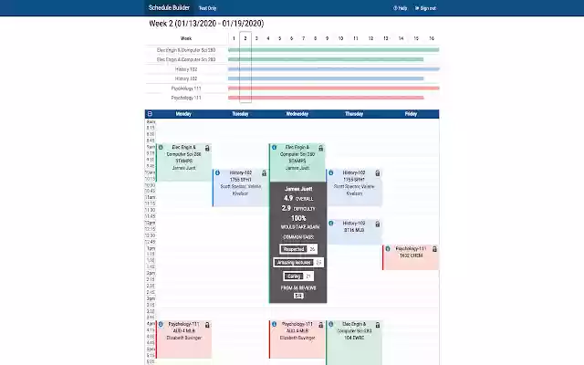 ScheduRater  from Chrome web store to be run with OffiDocs Chromium online