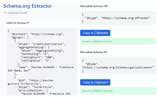 Schema.org Extractor  Validator  from Chrome web store to be run with OffiDocs Chromium online