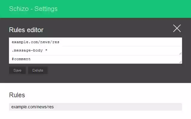 Schizo from Chrome web store to be run with OffiDocs Chromium online Schizo from Chrome web store to be run with OffiDocs Chromium online