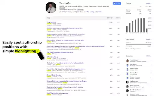 Scholar Profile Highlighter from Chrome web store to be run with OffiDocs Chromium online Scholar Profile Highlighter from Chrome web store to be run with OffiDocs Chromium online