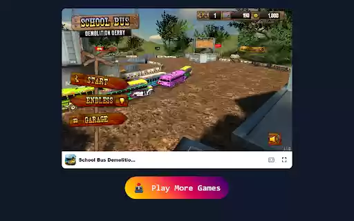 School Bus Demolition Derby Multiplayer  Driving Game  from Chrome web store to be run with OffiDocs Chromium online